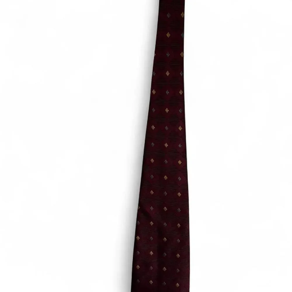 Alexander julian burgundy tie with